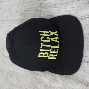 Black Snapback Hat - Bitch Relax